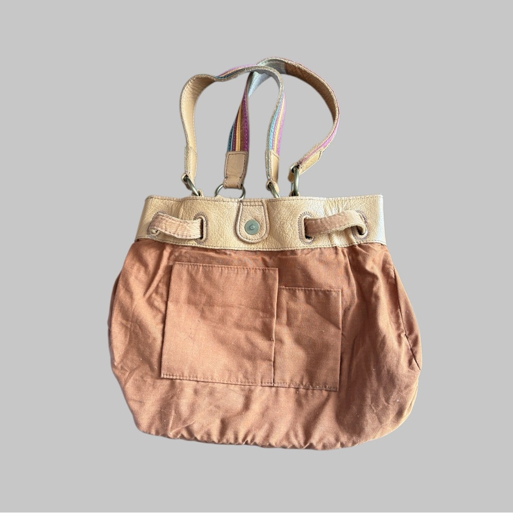Lucky brand colorful striped leather shoulder hobo bag - Picture 5 of 10